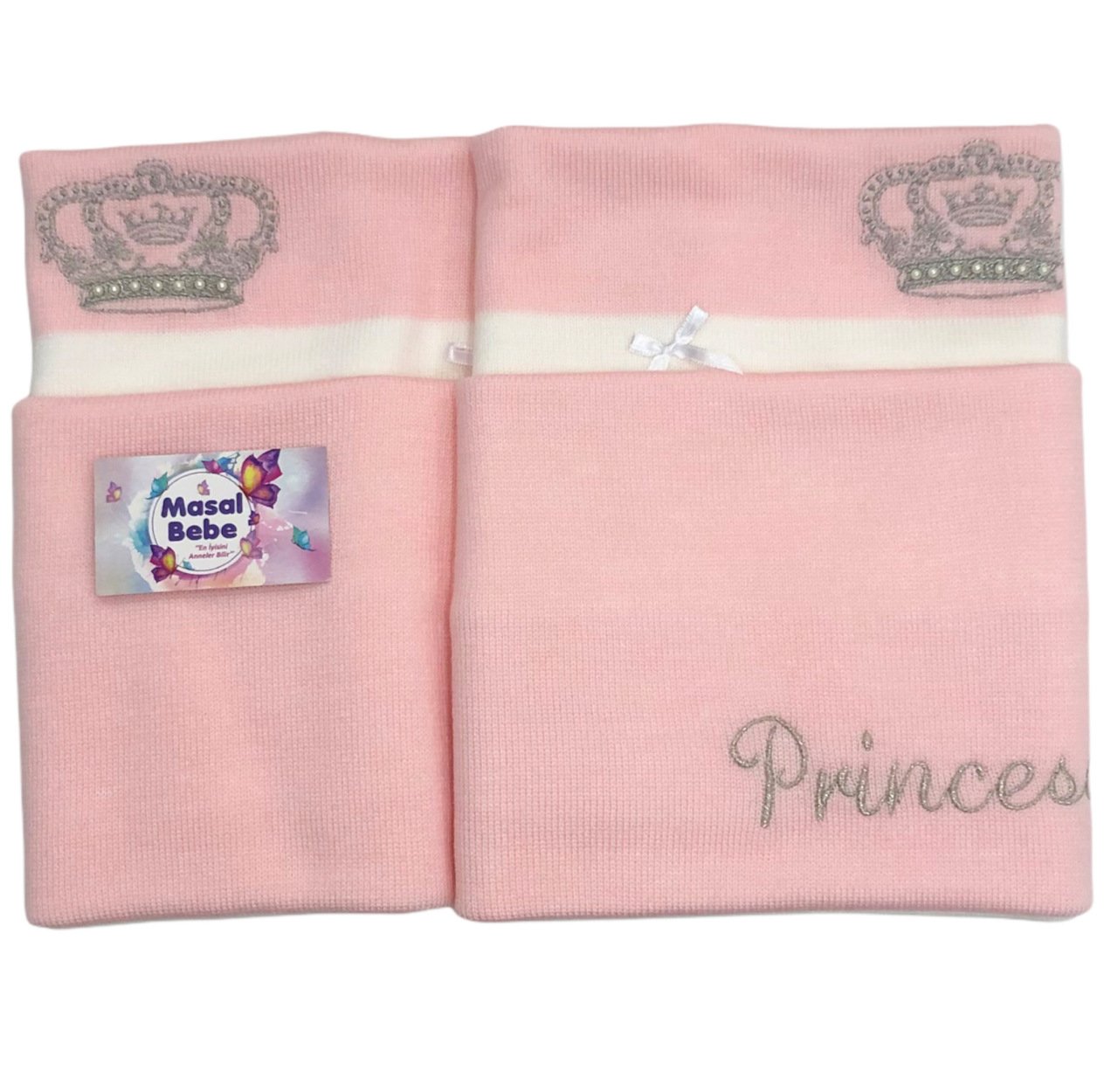 Prenses Triko Bebek Battaniyesi-Pembe Renk