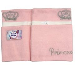 Prenses Triko Bebek Battaniyesi-Pembe Renk