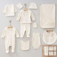 Ekru Papyonlu 10 Parça Hastane Çıkışı