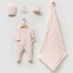 Organik Triko Pembe Hastane Çıkışı- 5 Parça