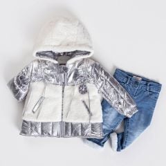 Gri Montlu Set (Mont-Badi-Pantalon) 9-24 Ay