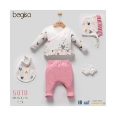 Pembe Kalpli Zıbın Seti- 5 Parça-0.3 Ay