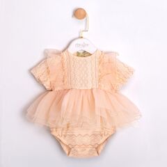 Lale Detaylı Kız Romper