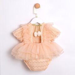 Lale Detaylı Kız Romper