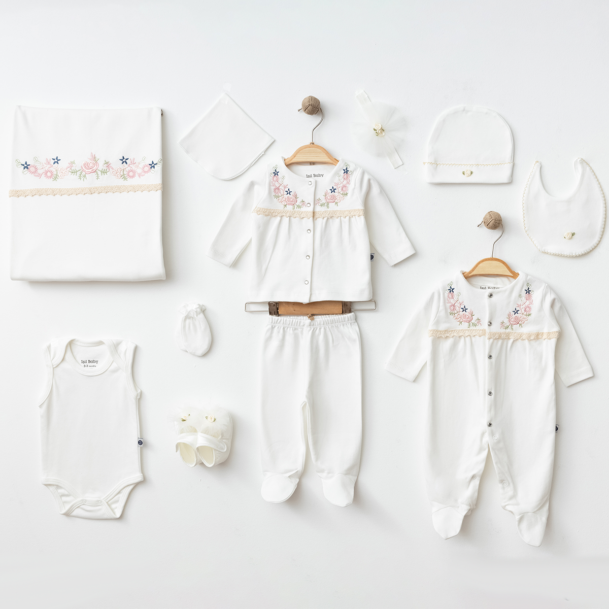 Nergis İşlemeli Hastane Çıkışı- 10 Parça