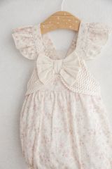 Çiçek Desenli Askılı Tulum