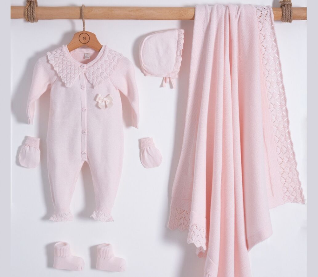 Organik Triko Pembe Hastane Çıkışı- 5 Parça