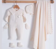 Organik Triko Krem Hastane Çıkışı- 5 Parça