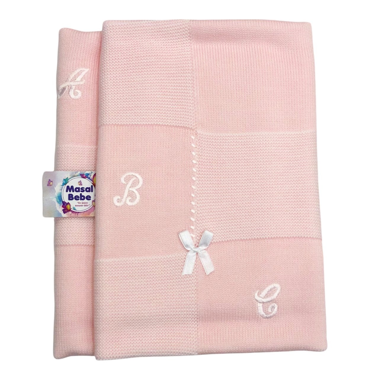 Triko Bebek Battaniyesi- Pembe Renk