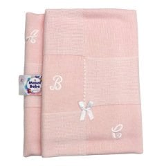 Triko Bebek Battaniyesi- Pembe Renk