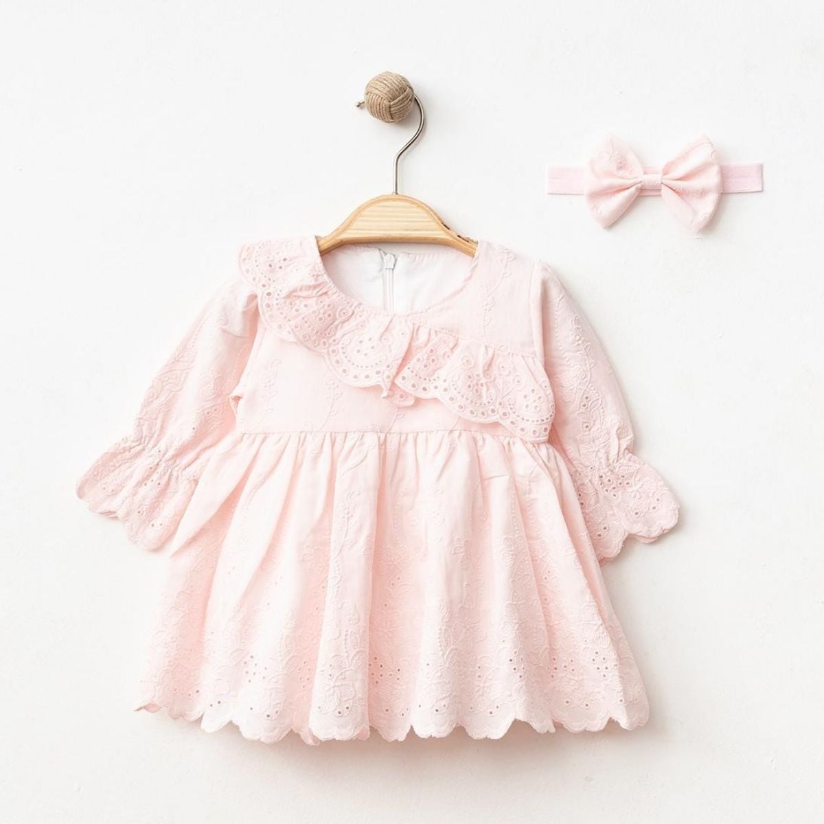 Pembe Fisto Elbise ve Bandana