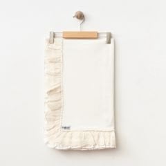 Beyaz Küpürlü Penye Battaniye