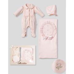 Pudra Rengi Gül Detaylı Hastane Çıkışı- 0.3 Ay- 3 Parça