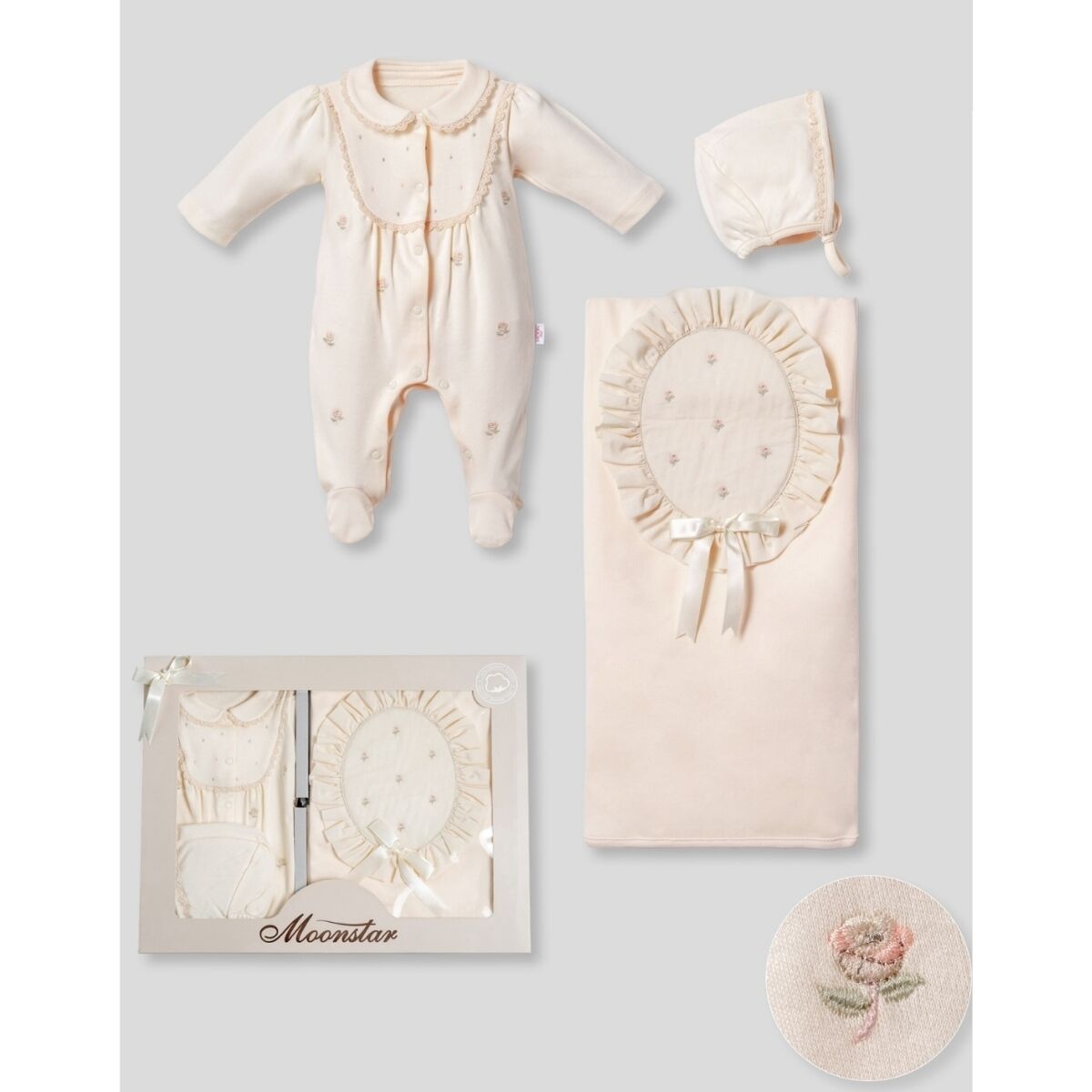 Organik Gül Detaylı Hastane Çıkışı- 0.3 Ay- 3 Parça