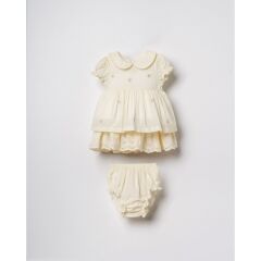 Organik Çiçek İşlemeli Elbise ve Kilot