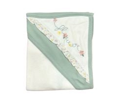 Yeşil Çiçekli Havlu Seti