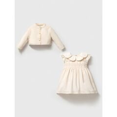 Triko Hırkalı Yakalı Elbise