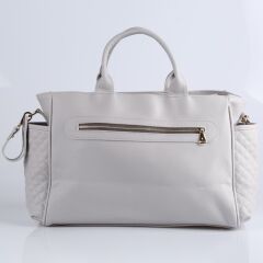 Gri Renk Deri Anne Bebek Bakım Çantası