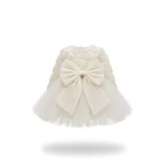 Ekru Güllü Tütü Elbise- 6 ay/ 5 yaş Arası