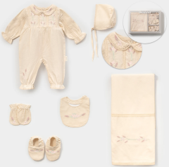 Çiçek Nakışlı Hastane Çıkışı- 6 Parça