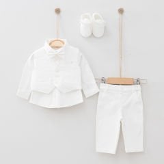 Krem Renk Smokin Takımı- 0-3 ay / 3-6 ay