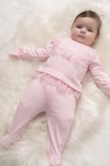 Pembe Tül Detaylı Hastane Çıkışı- 5 Parça