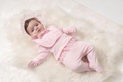 Pembe Tül Detaylı Hastane Çıkışı- 5 Parça