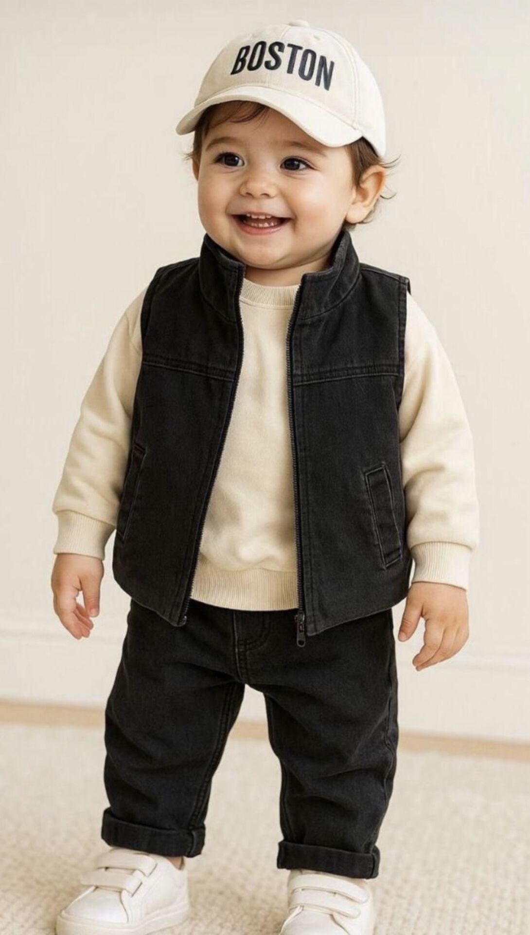 Şapkalı Esnek Kot Takım