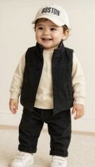 Şapkalı Esnek Kot Takım