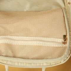 Ekru Rengi Deri Anne Bebek Bakım Sırt Çantası