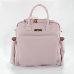 Pembe Renk Deri Anne Bebek Bakım Sırt Çantası