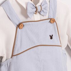 Mavi Fitilli Kadife Slopet Takımı