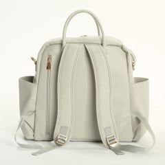 Gri Renk Deri Anne Bebek Bakım Sırt Çantası