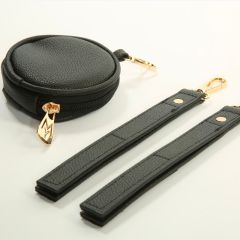 Siyah Renk Deri Anne Bebek Bakım Sırt Çantası