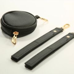 Siyah Renk Deri Anne Bebek Bakım Sırt Çantası