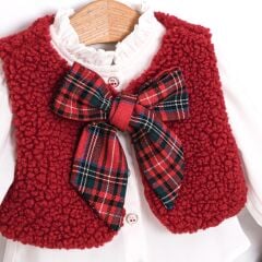 Kırmızı Yelekli Romper Seti