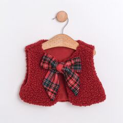 Kırmızı Yelekli Romper Seti