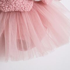 Pembe Yelekli Romper Seti