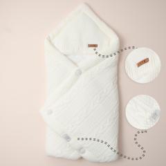 Krem Örgü Kundak Battaniye