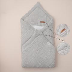 Gri Örgü Kundak Battaniye