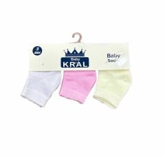 3 lü Bebe Çorabı- 0-6 ay