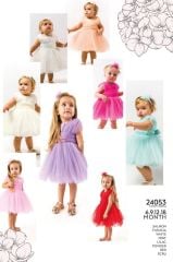 Tül Detaylı Elbise-Mint Yeşili