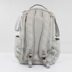 Gri Renk Deri Anne Bebek Bakım Sırt Çantası