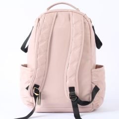 Pembe Renk Deri Anne Bebek Bakım Sırt Çantası