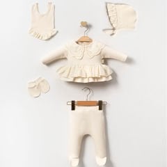 Fisto Detaylı Set- 5 Parça - 0.3 Ay- Krem