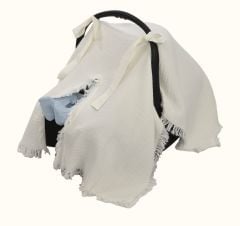 Müslin Kumaş Puset Örtüsü- Krem Renk