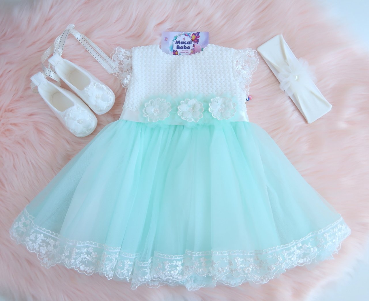 Su Yeşili Çiçek Detaylı Mevlüt Seti