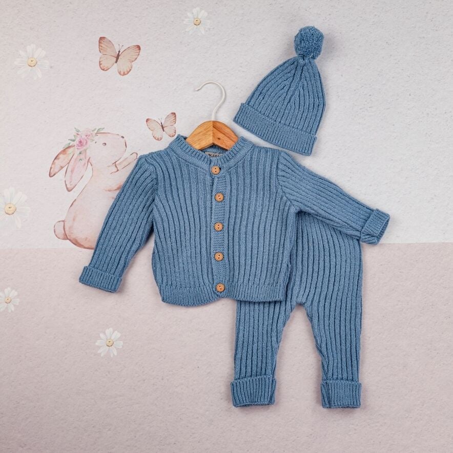 İndigo Yünlü Takım / 6-18 Ay