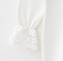 Dantel Detaylı Krem Tulum Seti