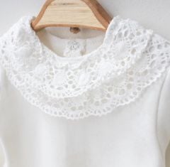 Dantel Detaylı Krem Tulum Seti